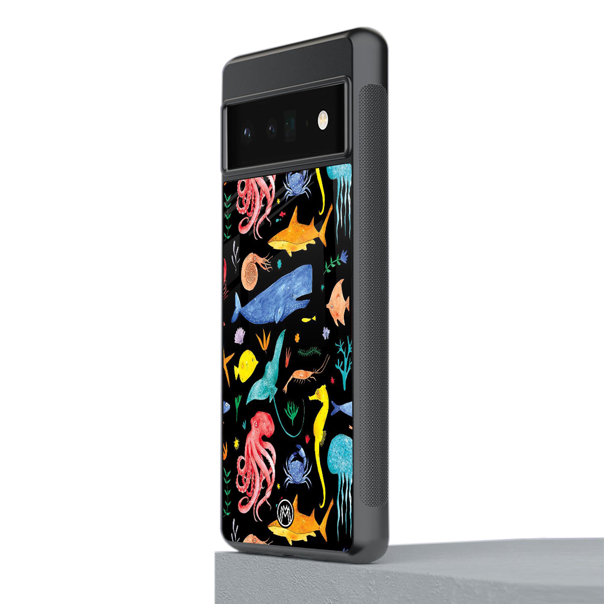 atomic ocean back phone cover | glass case for google pixel 6 pro