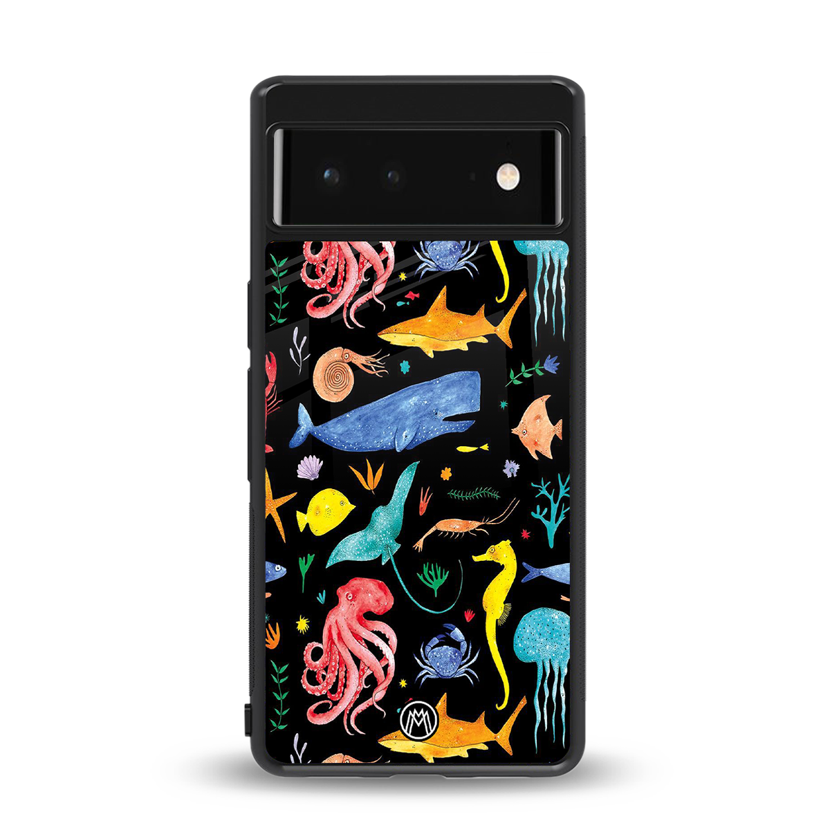 atomic ocean back phone cover | glass case for google pixel 6