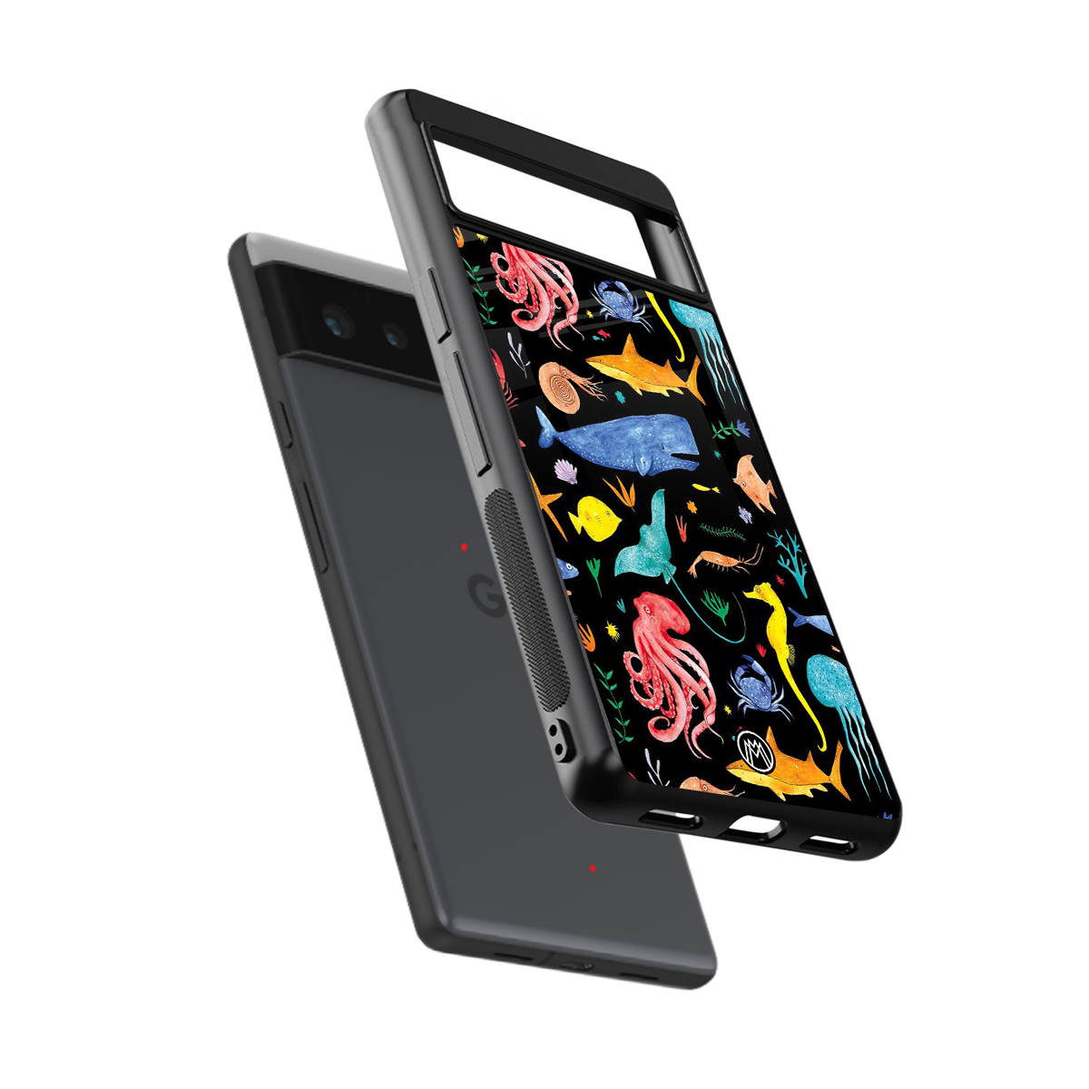 atomic ocean back phone cover | glass case for google pixel 6