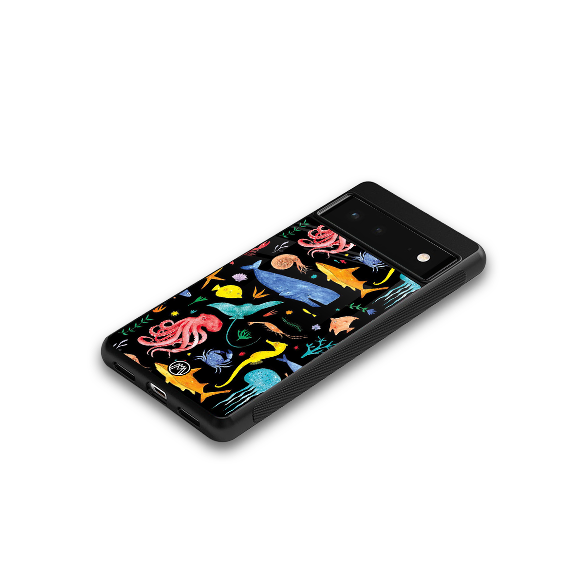 atomic ocean back phone cover | glass case for google pixel 6
