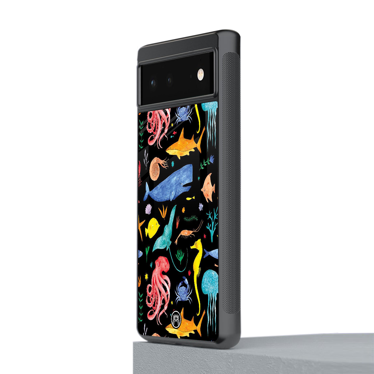 atomic ocean back phone cover | glass case for google pixel 6