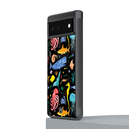atomic ocean back phone cover | glass case for Google Pixel 6A