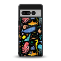atomic ocean back phone cover | glass case for google pixel 7 pro