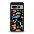 atomic ocean back phone cover | glass case for google pixel 7 pro