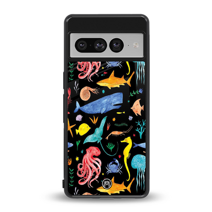 atomic ocean back phone cover | glass case for google pixel 7 pro