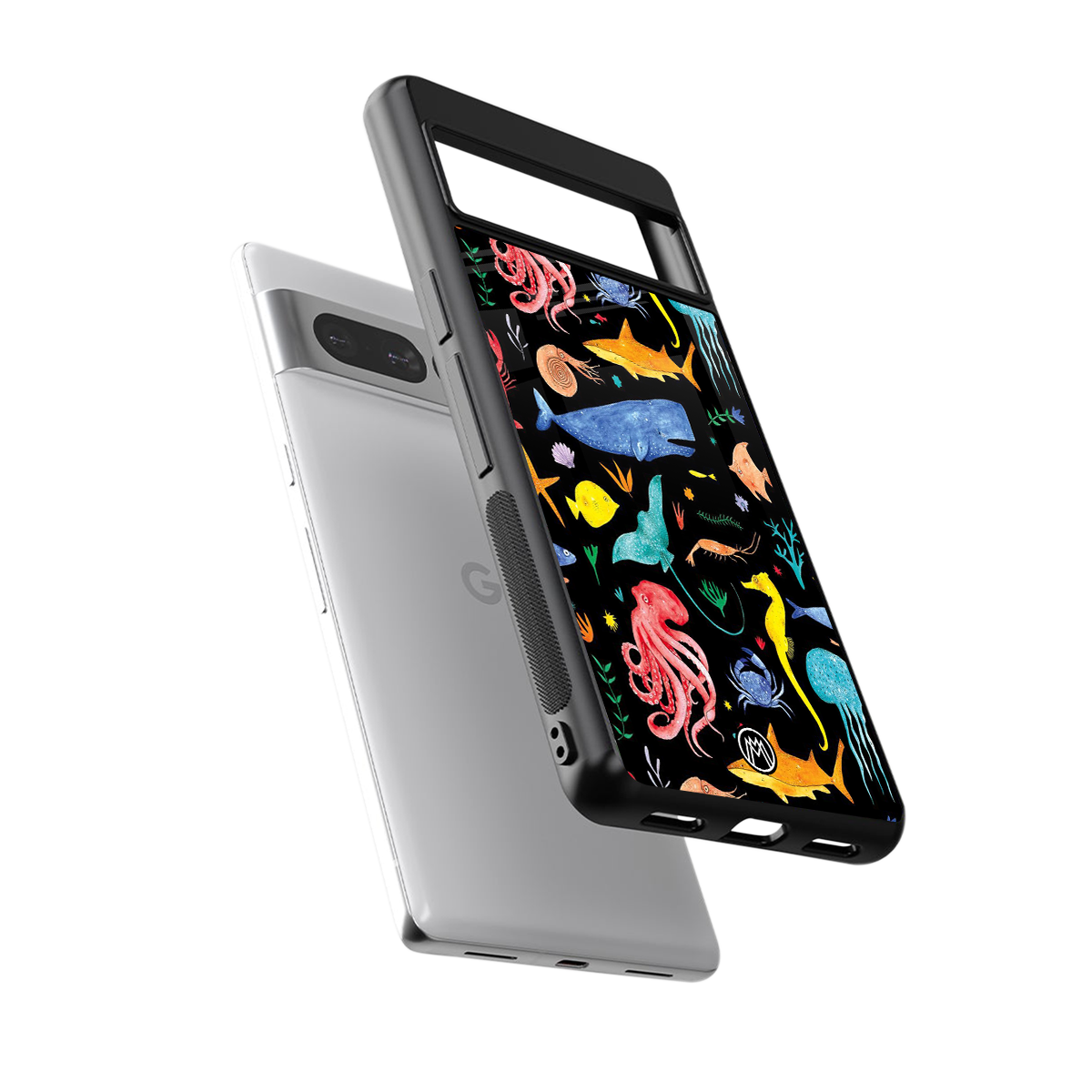 atomic ocean back phone cover | glass case for google pixel 7 pro