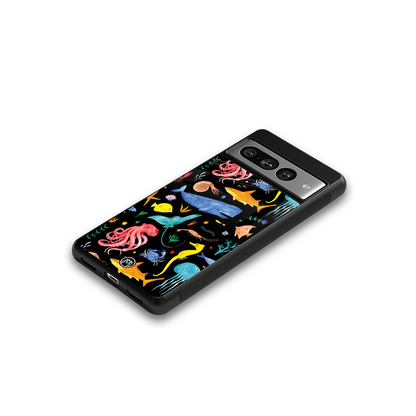 atomic ocean back phone cover | glass case for google pixel 7 pro
