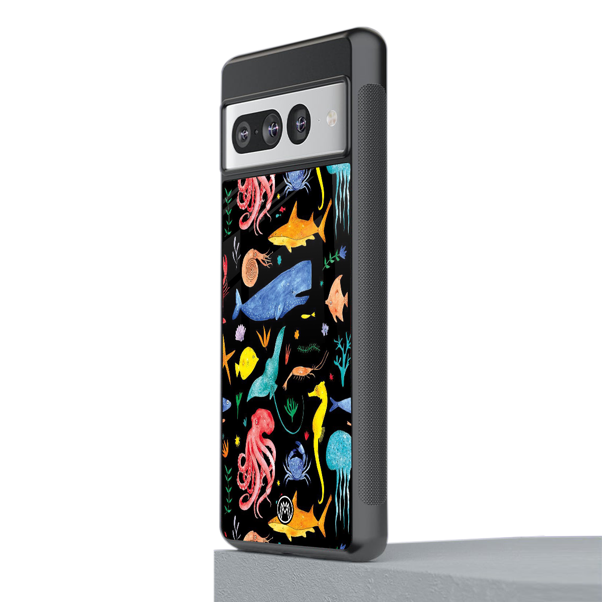 atomic ocean back phone cover | glass case for google pixel 7 pro