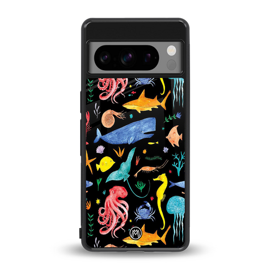 atomic ocean back phone cover | glass case for google pixel 8 pro