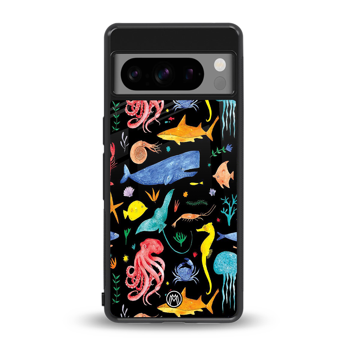 atomic ocean back phone cover | glass case for google pixel 8 pro
