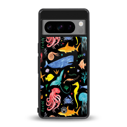 atomic ocean back phone cover | glass case for google pixel 8 pro