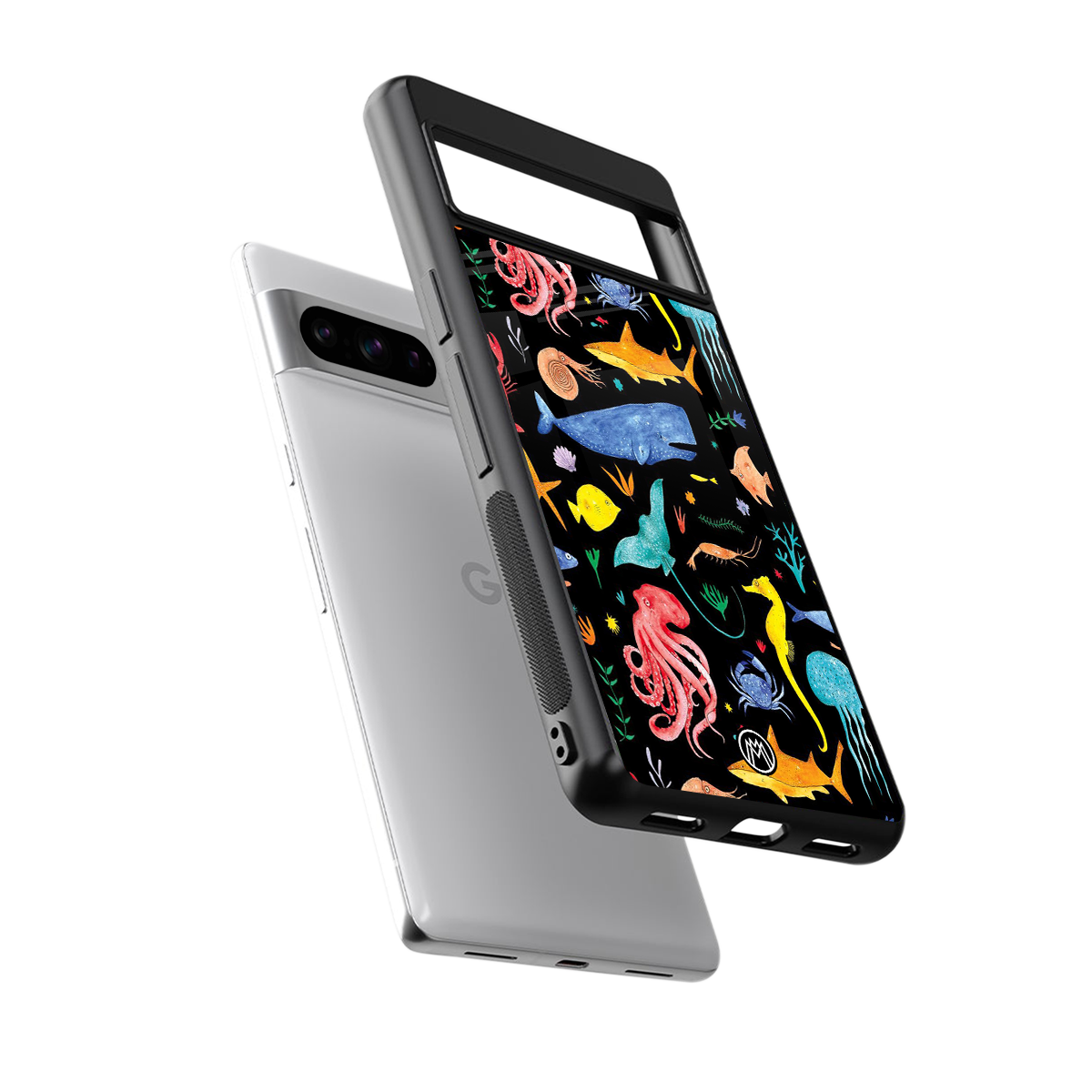 atomic ocean back phone cover | glass case for google pixel 8 pro
