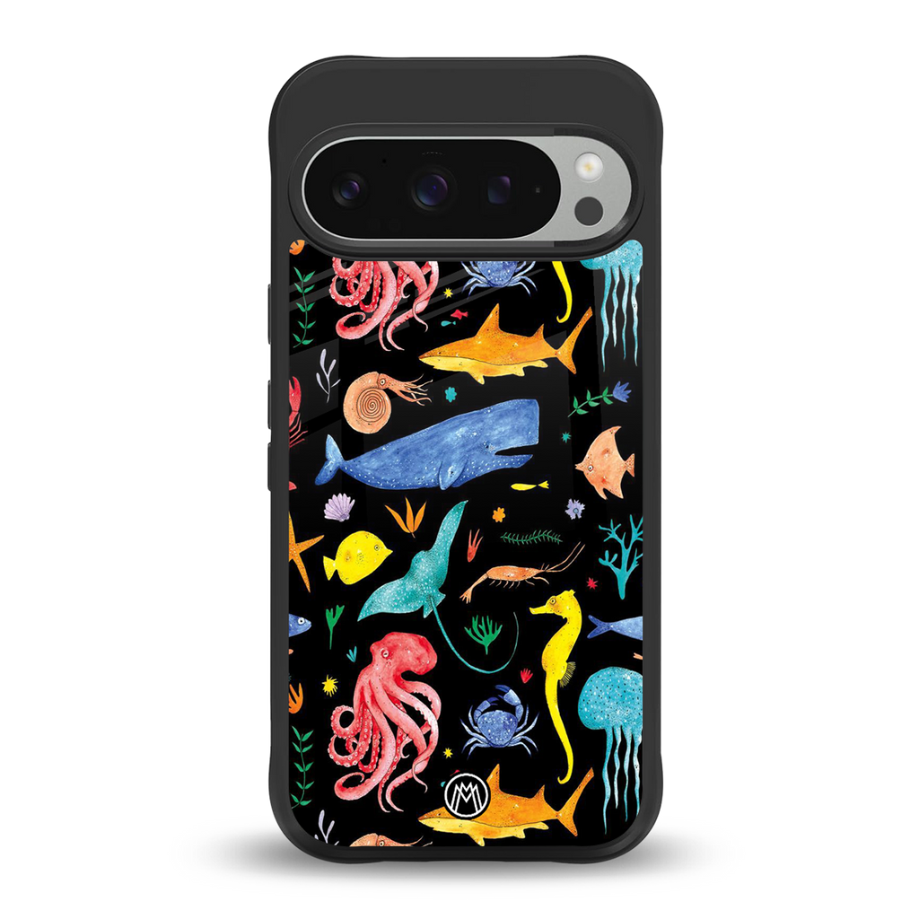 atomic ocean back phone cover | glass case for google pixel 9 pro