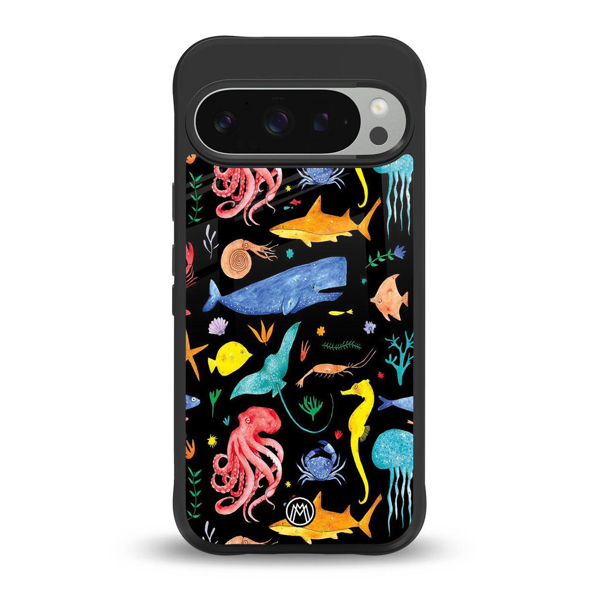 atomic ocean back phone cover | glass case for google pixel 9 pro xl