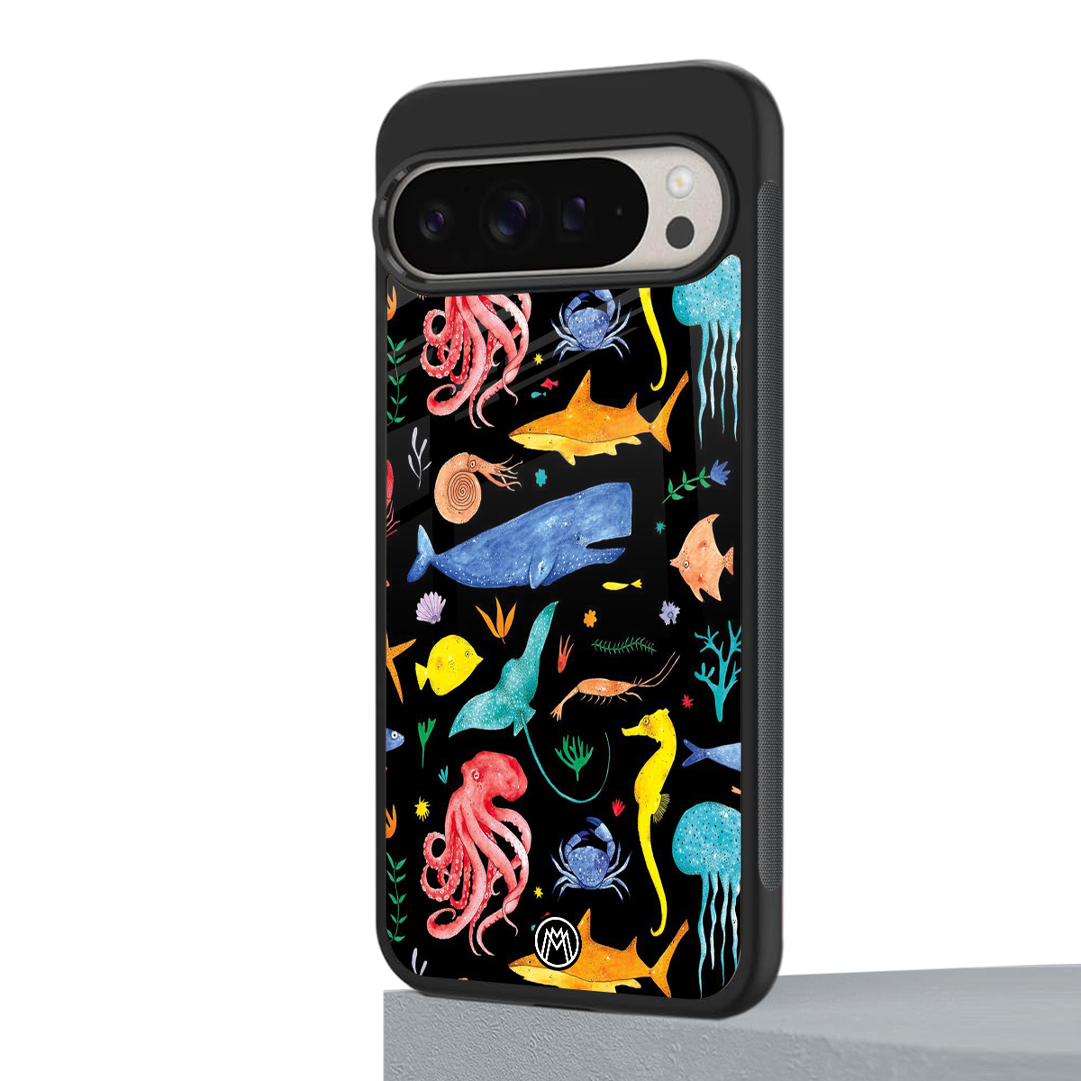 atomic ocean back phone cover | glass case for google pixel 9 pro xl
