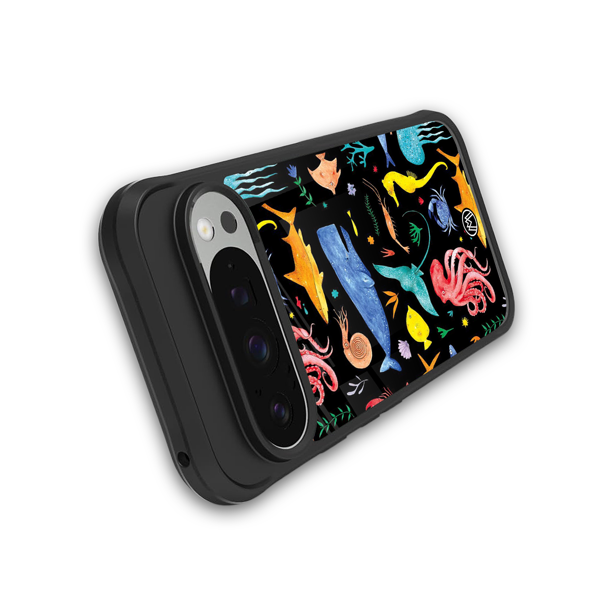 atomic ocean back phone cover | glass case for google pixel 9 pro xl