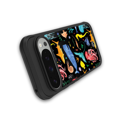 atomic ocean back phone cover | glass case for google pixel 9 pro xl