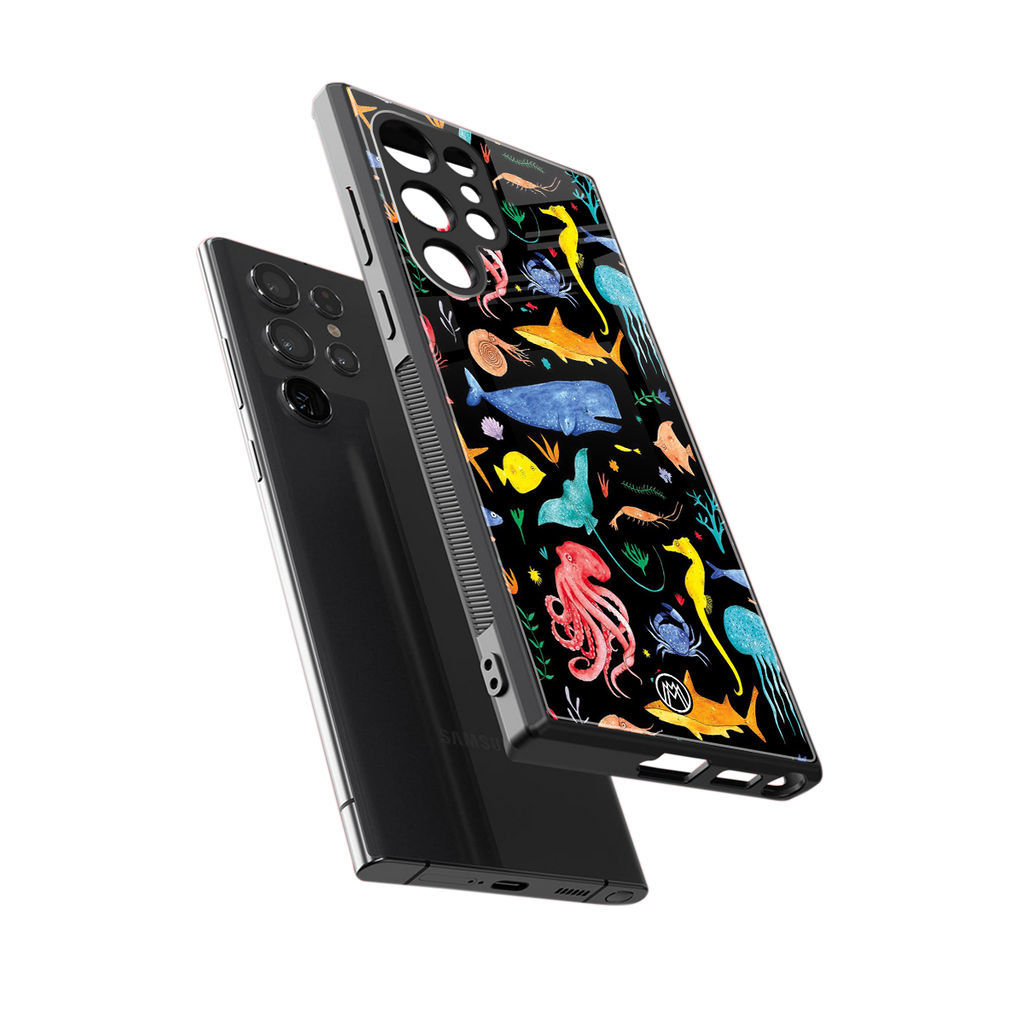 atomic ocean back phone cover | glass case for samsung galaxy s23 ultra