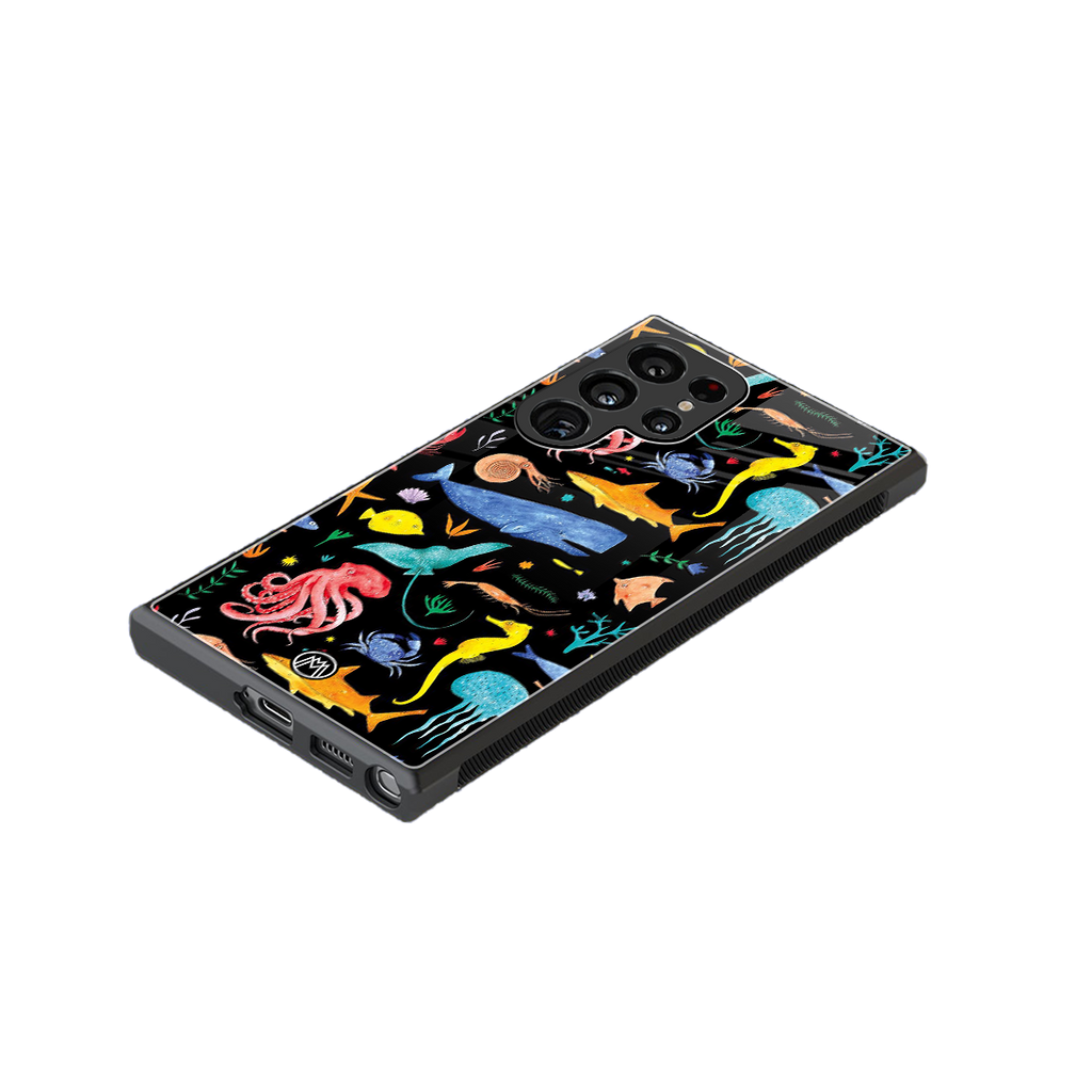 atomic ocean back phone cover | glass case for samsung galaxy s24 ultra