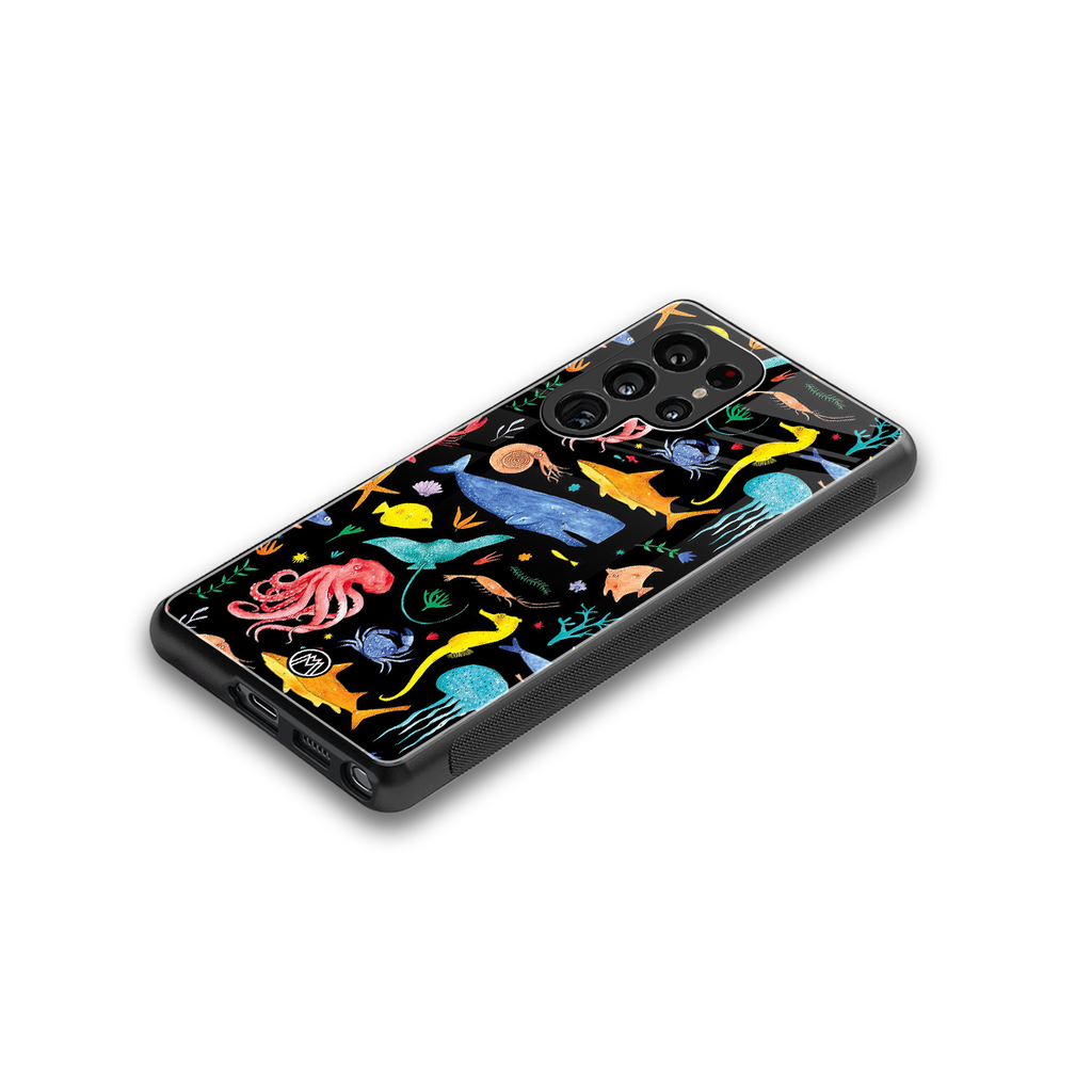 atomic ocean back phone cover | glass case for samsung galaxy s25 ultra