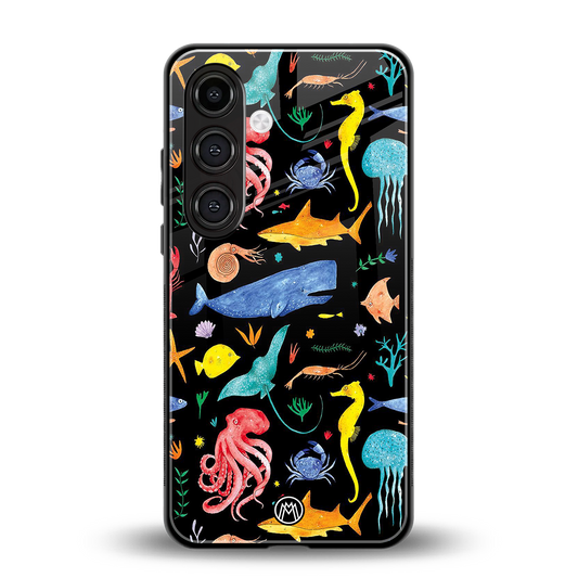 atomic ocean back phone cover | glass case for samsung galaxy s23 plus