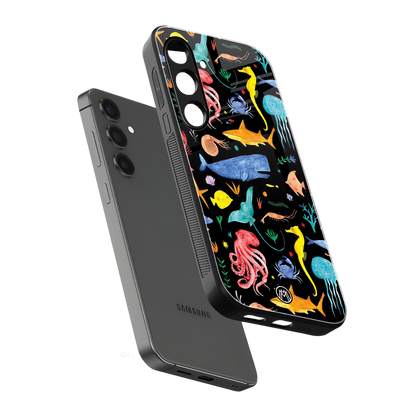 atomic ocean back phone cover | glass case for samsung galaxy s23 plus