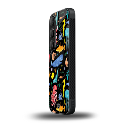 atomic ocean back phone cover | glass case for samsung galaxy s24 plus