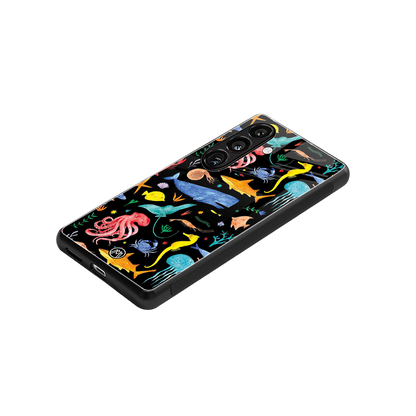 atomic ocean back phone cover | glass case for samsung galaxy s24 fe