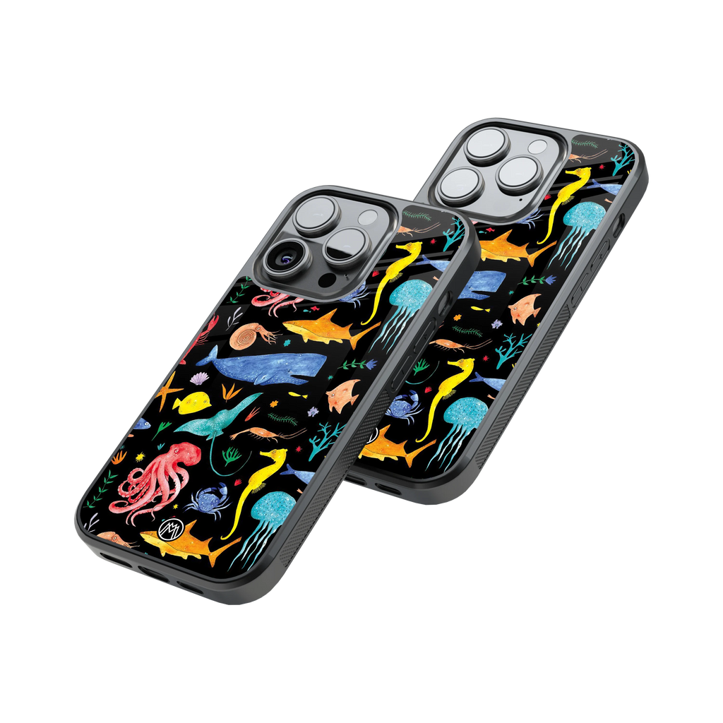 Protective Glass Back Phone Case Compatible with iPhone, Samsung, OnePlus, Pixel & More