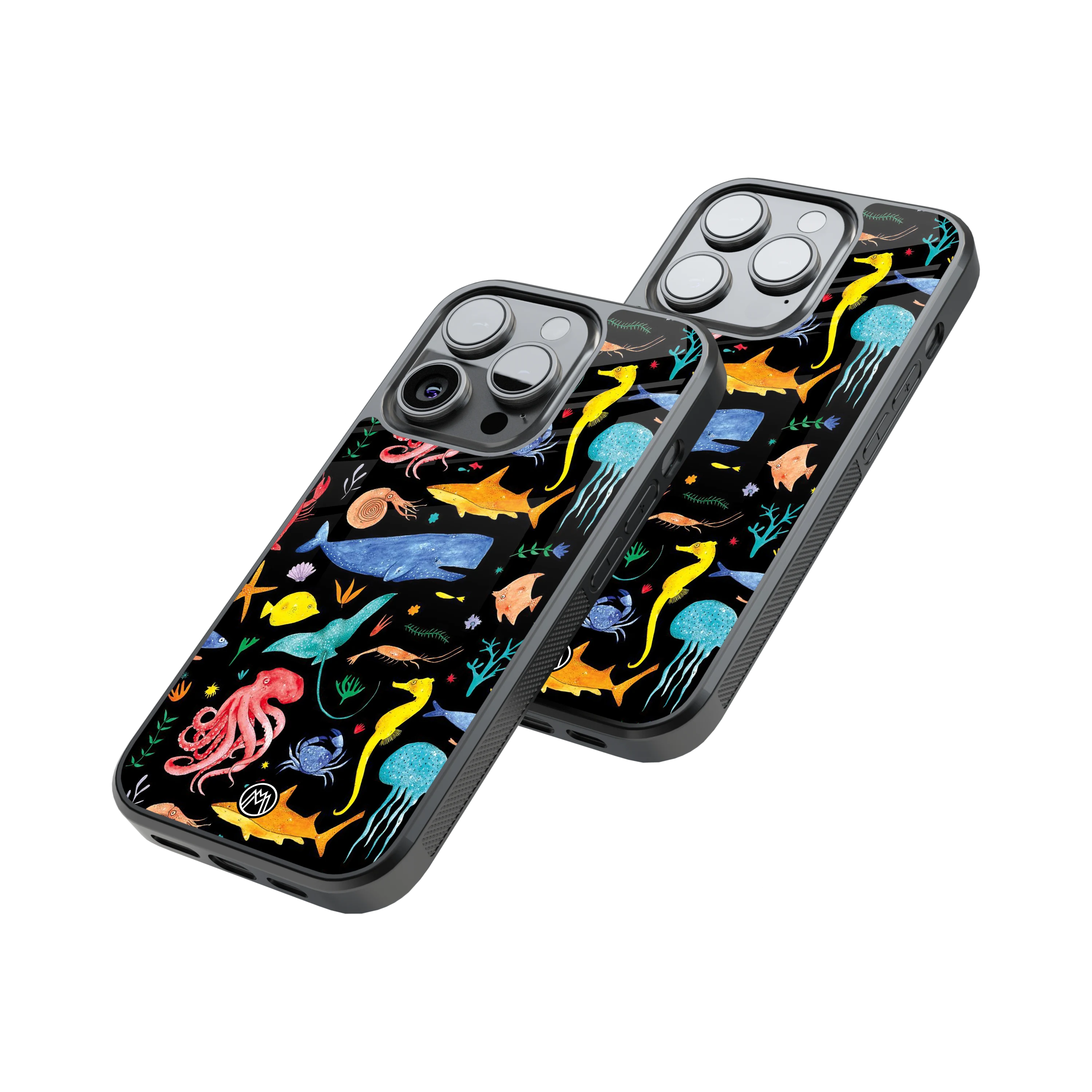 Protective Glass Back Phone Case Compatible with iPhone, Samsung, OnePlus, Pixel & More