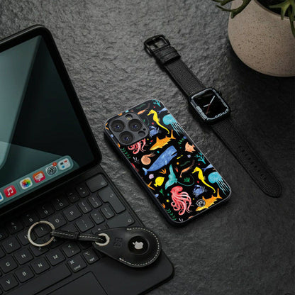 atomic ocean back phone cover | glass case for iphone 15 pro