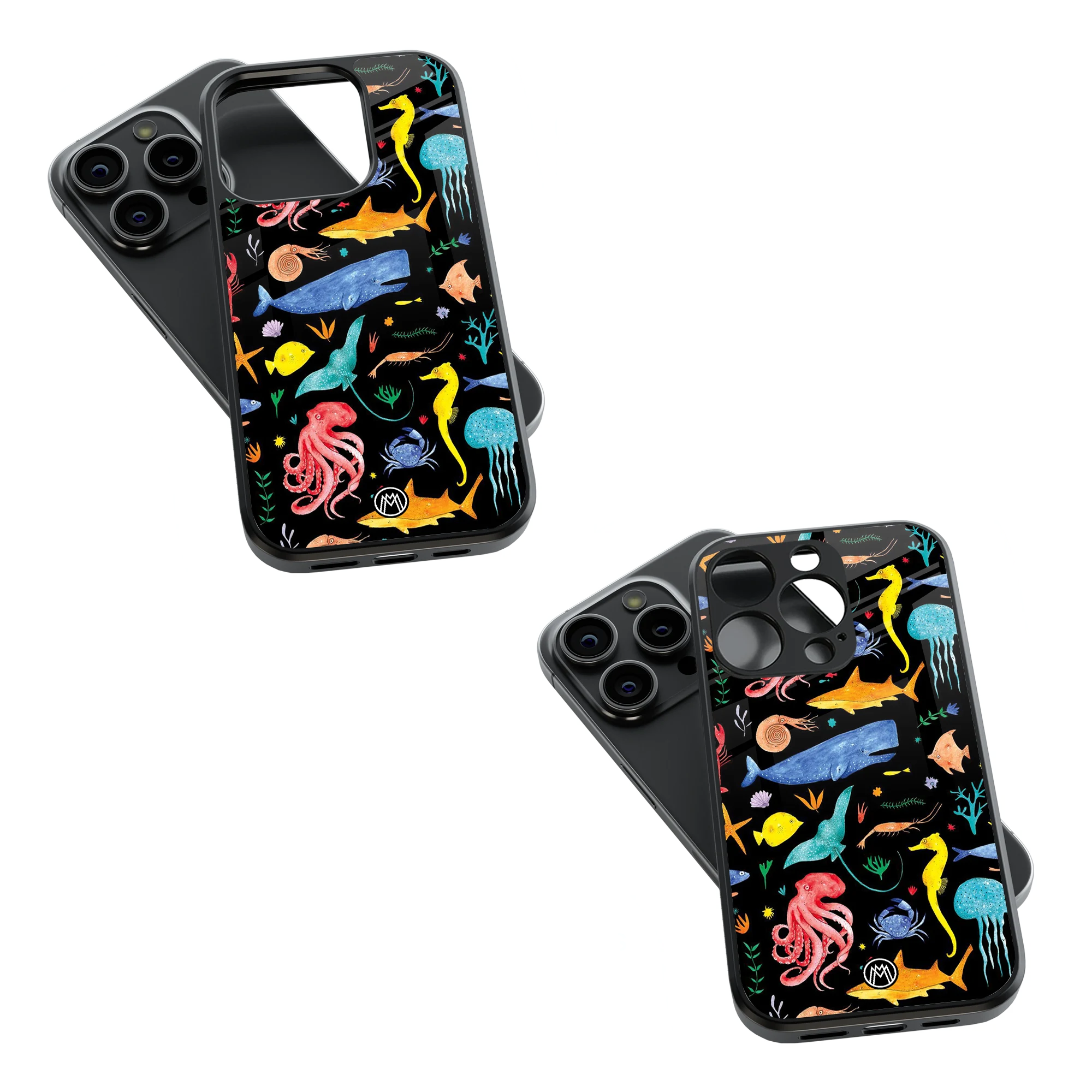 Trendy Glass Back Mobile Case for iPhone, Samsung, Redmi, OnePlus, Google Pixel, Motorola