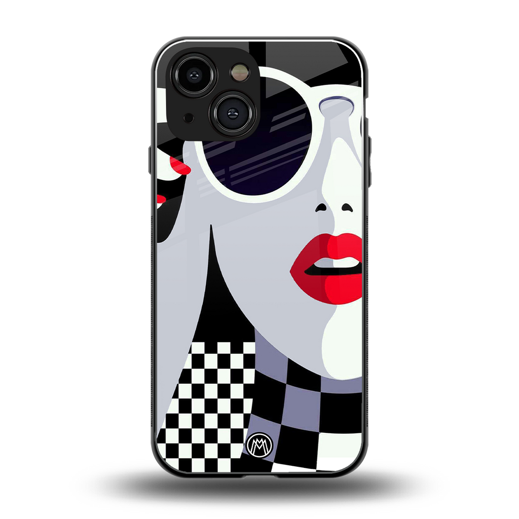 attitude queen back phone cover | glass case for iphone 13 mini