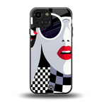 attitude queen back phone cover | glass case for iphone 13 mini