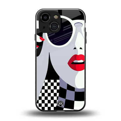 attitude queen back phone cover | glass case for iphone 13 mini