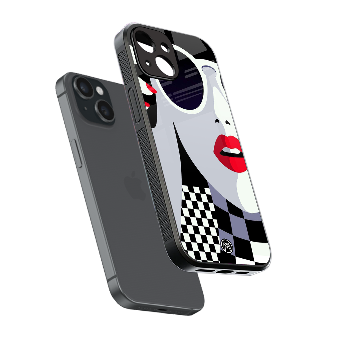 attitude queen back phone cover | glass case for iphone 13 mini