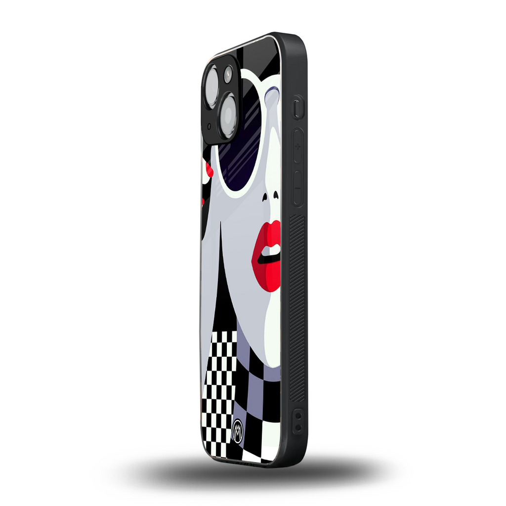 attitude queen back phone cover | glass case for iphone 13 mini