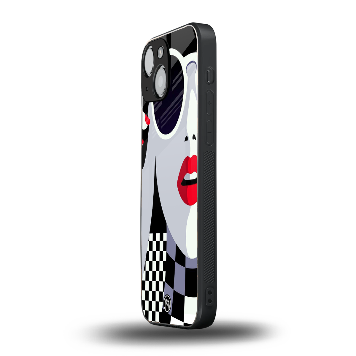 attitude queen back phone cover | glass case for iphone 13 mini