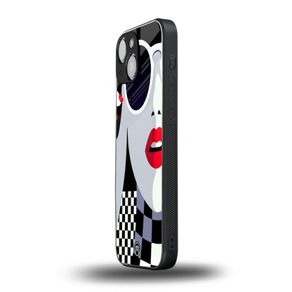 attitude queen back phone cover | glass case for iphone 13 mini