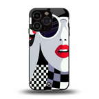 attitude queen back phone cover | glass case for iphone 13 pro