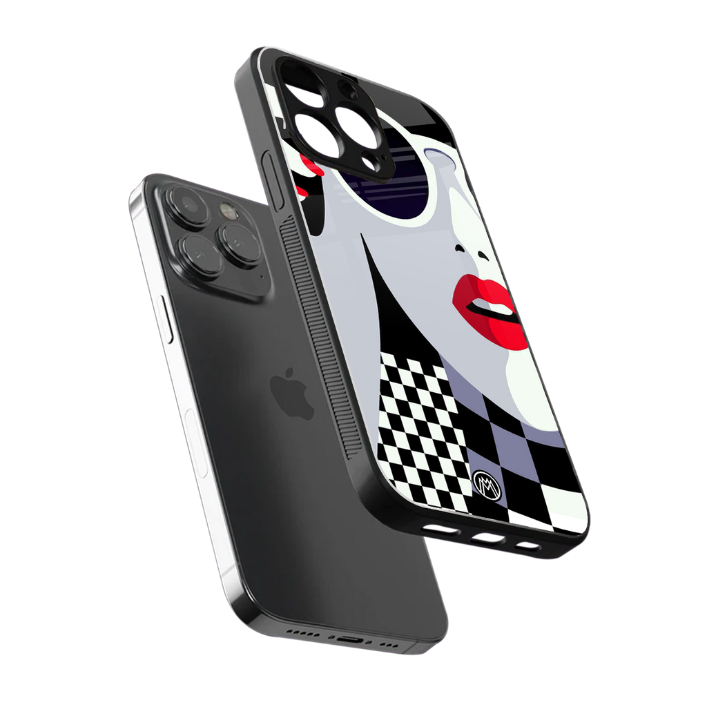 attitude queen back phone cover | glass case for iphone 13 pro