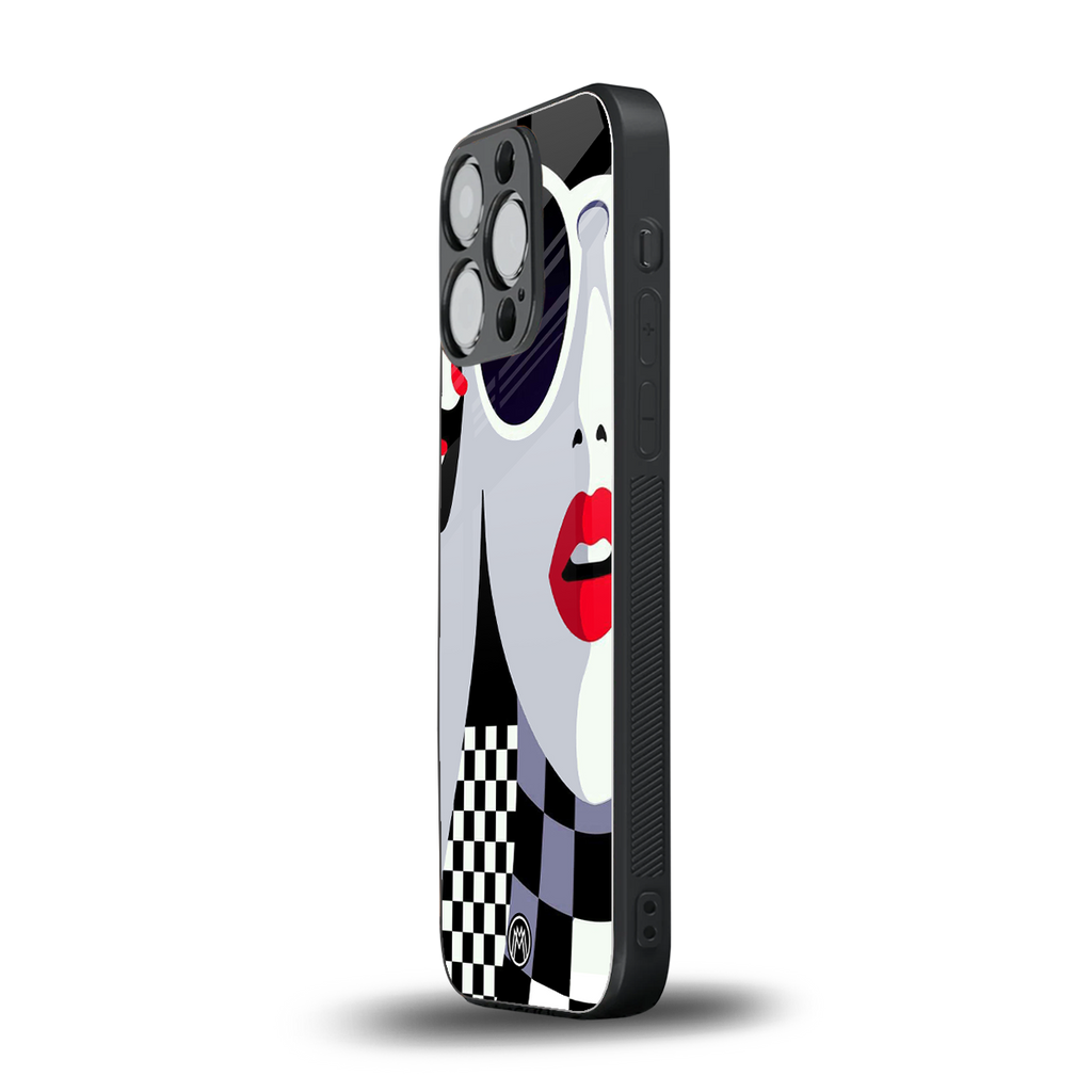 attitude queen back phone cover | glass case for iphone 13 pro