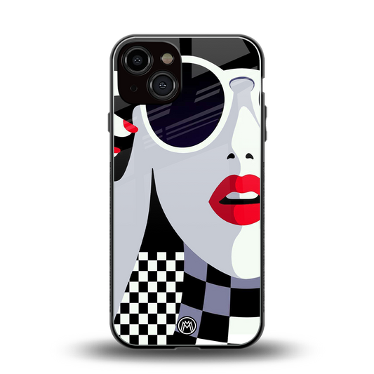 attitude queen back phone cover | glass case for iphone 13