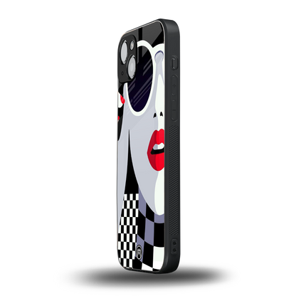 attitude queen back phone cover | glass case for iphone 13