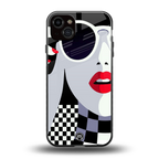 attitude queen back phone cover | glass case for iphone 15 plus