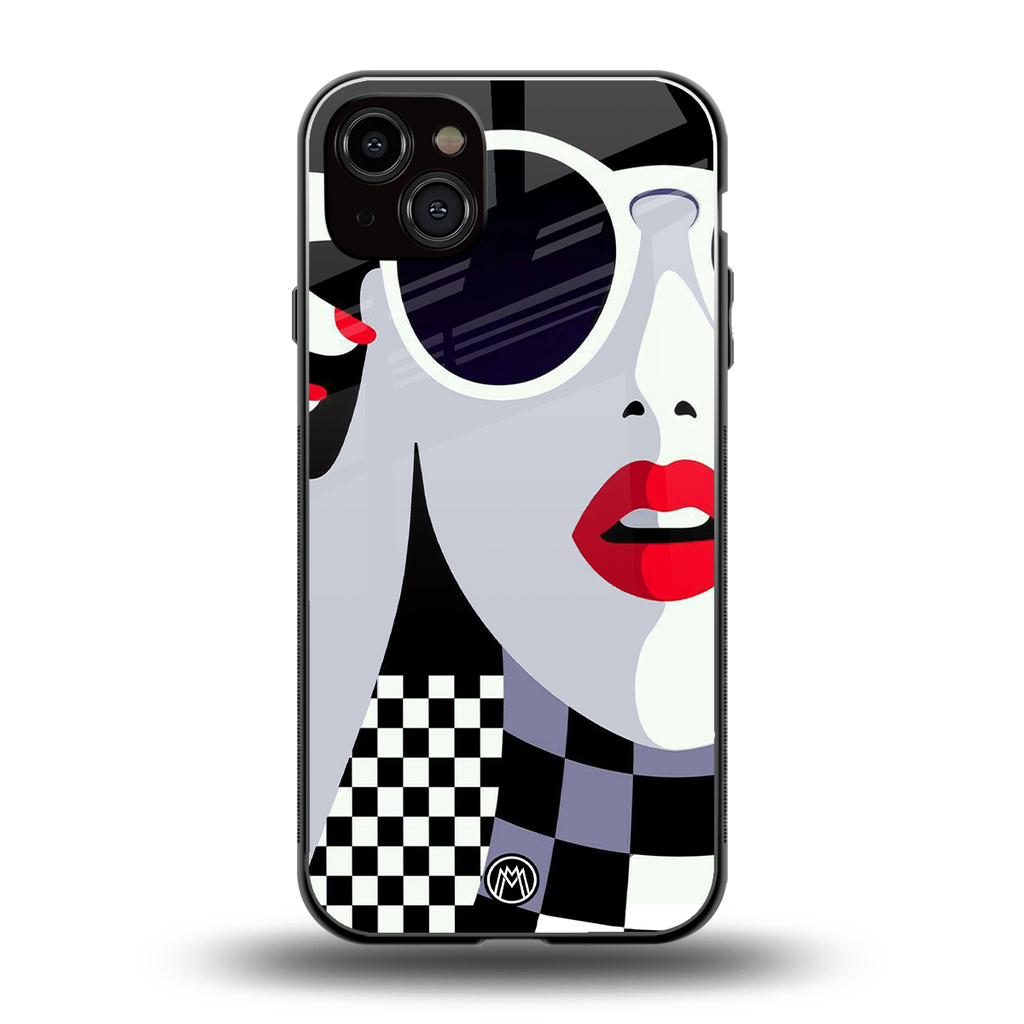 attitude queen back phone cover | glass case for iphone 14 plus