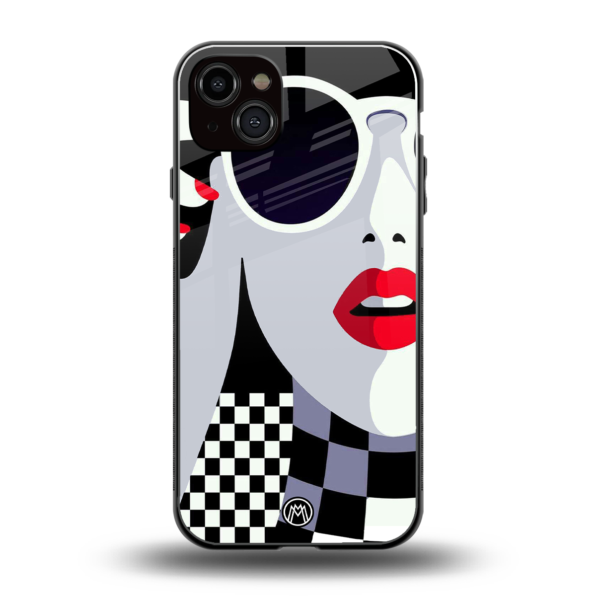 attitude queen back phone cover | glass case for iphone 14 plus