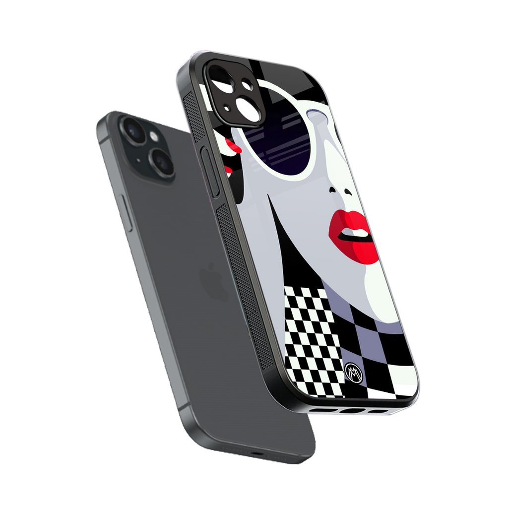attitude queen back phone cover | glass case for iphone 15 plus
