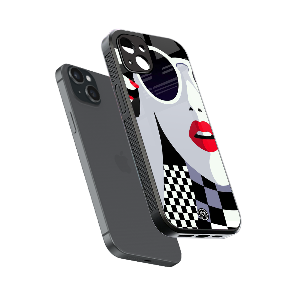 attitude queen back phone cover | glass case for iphone 15 plus