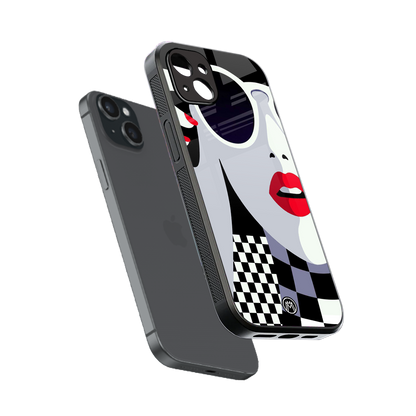 attitude queen back phone cover | glass case for iphone 14 plus
